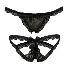 1PC Hot Sexy Women Lady Panties Knickers Bikini Lingerie Hollow Flower Bow-knot Lace Thongs V-string Panty Underwear G-string - Bikinisexy
