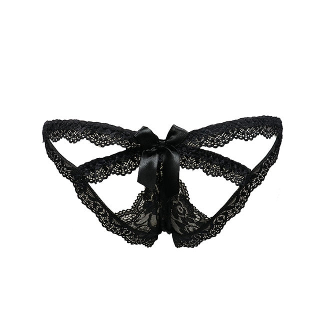 1PC Hot Sexy Women Lady Panties Knickers Bikini Lingerie Hollow Flower Bow-knot Lace Thongs V-string Panty Underwear G-string - Bikinisexy