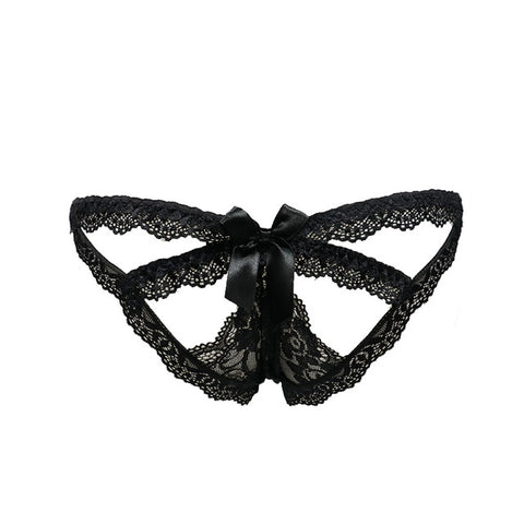 1PC Hot Sexy Women Lady Panties Knickers Bikini Lingerie Hollow Flower Bow-knot Lace Thongs V-string Panty Underwear G-string - Bikinisexy