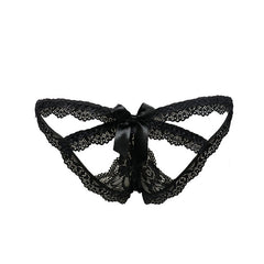 1PC Hot Sexy Women Lady Panties Knickers Bikini Lingerie Hollow Flower Bow-knot Lace Thongs V-string Panty Underwear G-string - Bikinisexy
