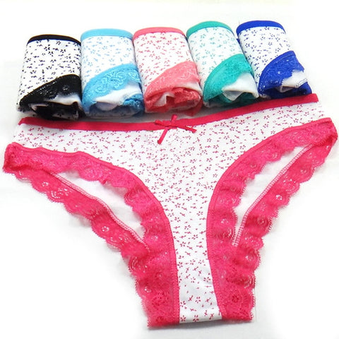Free shipping 5pcs/lot New Women's cotton panties Girl Briefs Ms. cotton underwear bikini underwear sexy Ladies Briefs 2017 - Bikinisexy