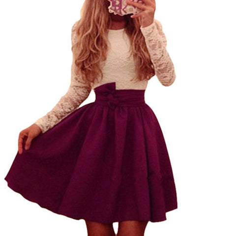 HOT HOT Sexy lace stitching explosions  Lady Europe Spring dresses - Bikinisexy