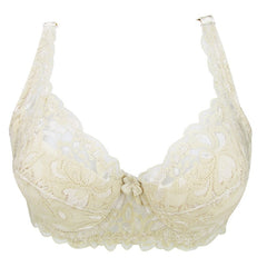 Hot Full cup thin underwear small bra plus size wireless adjustable Women's bra Large size B C D cup Lace Bras Dropshipping - Bikinisexy