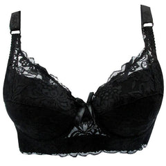 Hot Full cup thin underwear small bra plus size wireless adjustable Women's bra Large size B C D cup Lace Bras Dropshipping - Bikinisexy