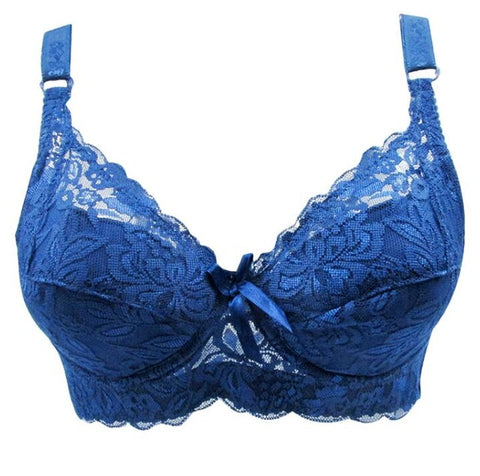 Hot Full cup thin underwear small bra plus size wireless adjustable Women's bra Large size B C D cup Lace Bras Dropshipping - Bikinisexy