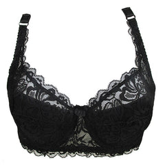 Hot Full cup thin underwear small bra plus size wireless adjustable Women's bra Large size B C D cup Lace Bras Dropshipping - Bikinisexy