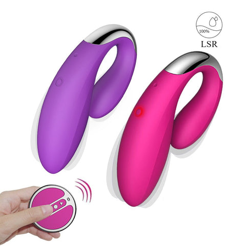 Silicone G spot Wireless Vibrator For Female, 16 Meter Remote Double Clitoral Vibrator, Adult Massager Sex Toy For Women - Bikinisexy